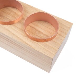 Wooden candle / egg holder, 31x6 cm