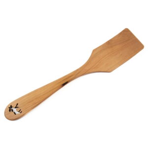 Wooden spatula with moose design, alder tree, 27 cm
