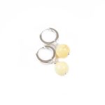 Amber Earrings "Sun Drops", Silver Closure