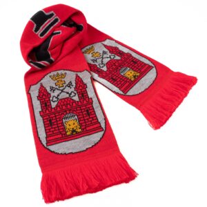 Fan scarf rĪga with city's coat of arms, red