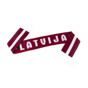 Hockey fan scarf latvija, burgundy