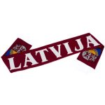 Hockey Fan Scarf LATVIJA with Coat of Arms, Burgundy
