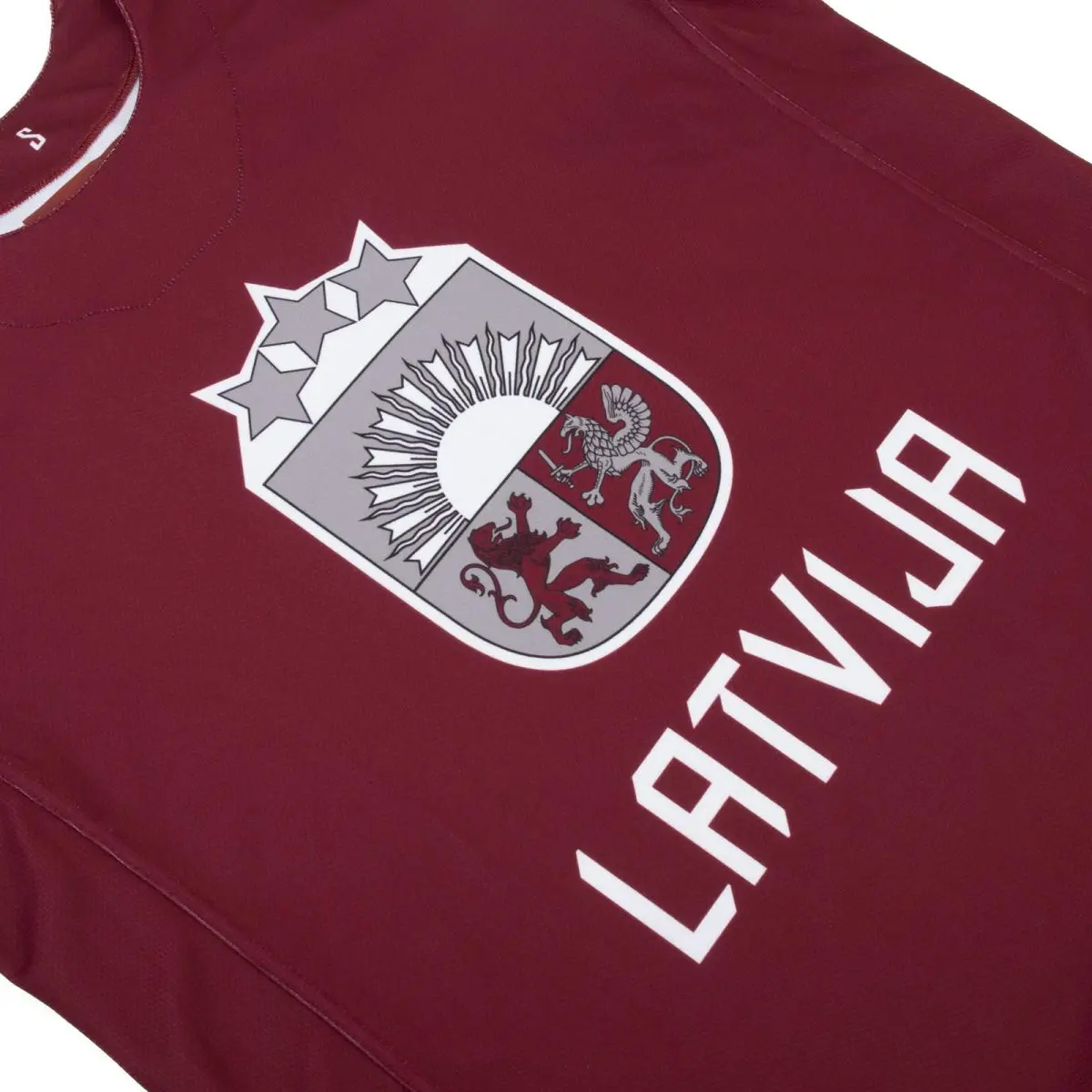 Hockey Jersey LATVIJA with Coat of Arms close-up
