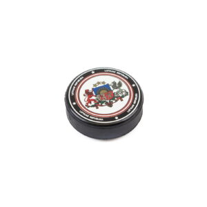 Hockey puck magnet - coat of arms of latvia
