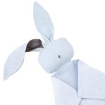 Linen Baby Comforter - Bunny, Blue