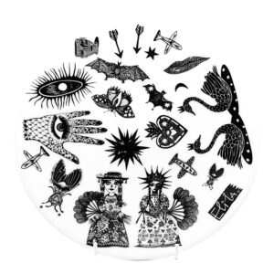 Porcelain plate "swans", ⌀ 25 cm