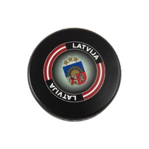 Souvenir hockey puck - little coat of arms of latvia