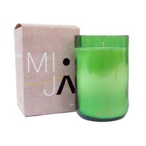 Soy wax candle in a green glass jar "lemongrass", 300 ml