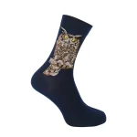 Cotton Socks "It's OWL Right", Navy Blue