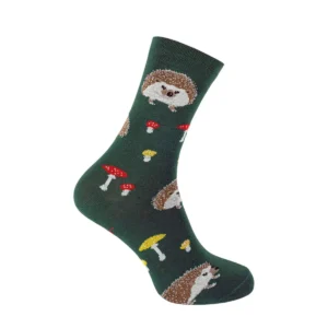 Cotton socks "need a hedge-hug", dark green