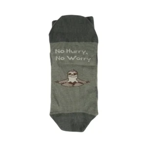 cotton-socks-no-hurry-no-worry-sole-44119 Cotton socks "no hurry, no worry", olive green