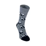 Cotton Socks "Have a Pandastic Day", Grey