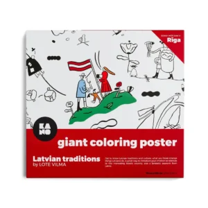 Giant coloring poster “latvian traditions”, 100 x 70cm