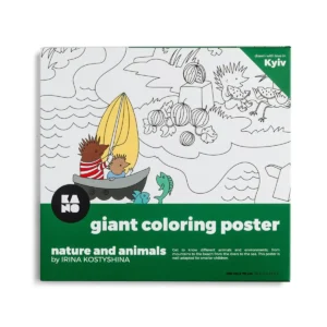 Giant coloring poster “nature and animals”, 100 x 70cm