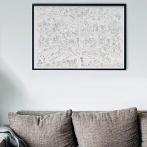 Giant coloring poster “ukrainian culture”, 100 x 70cm