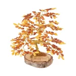 Amber Money Tree on a Birch Disc, 17 cm