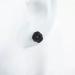 Amber Earrings “Rose”, Stud Closure