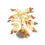 Amber Money Tree on Stone, 16 cm
