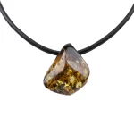Amber Necklace with Leather String