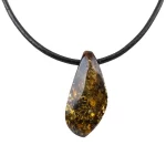 Amber Necklace with Leather String