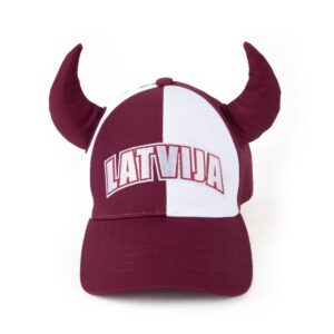 Baseball cap latvija with horns, two-color