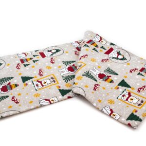 Linen kitchen towel with bears, 47x70 cm