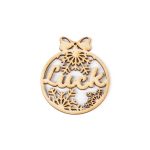 Wooden Christmas tree ornament "Luck", Ø 6.8 cm