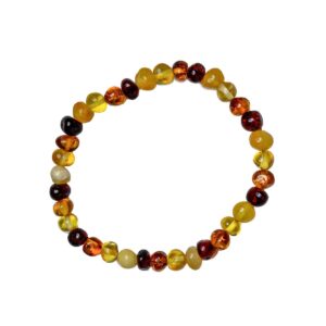 Amber bracelet, multicolour ⌀ 6 cm