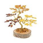 Amber Money Tree on Wood, 12 cm