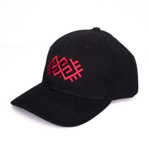 Baseball cap ethno, the adder sign, black