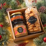 Christmas Gift Set - Cheese cookies, Bee bread and Honey with cinnamon and ginger