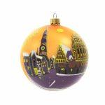 Christmas Tree Ball "Riga - Town Hall Square", Ø 10 cm, Gold