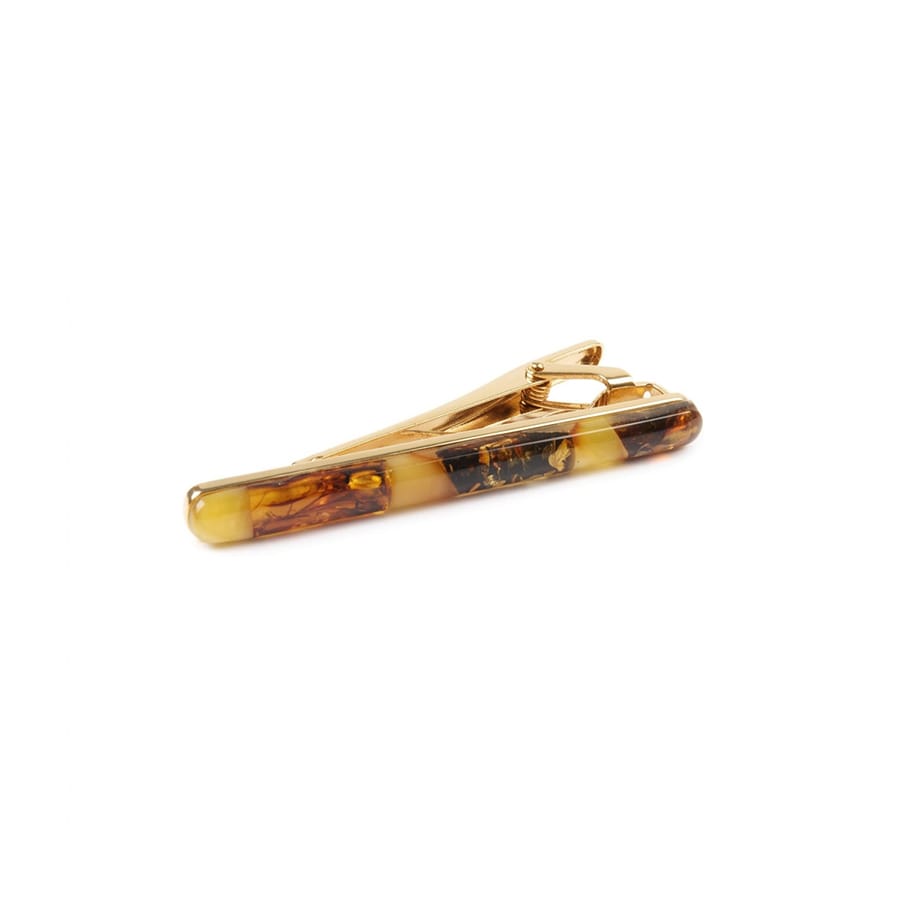 Amber necktie clip