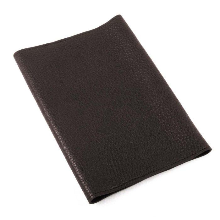 Genuine leather book cover, brown