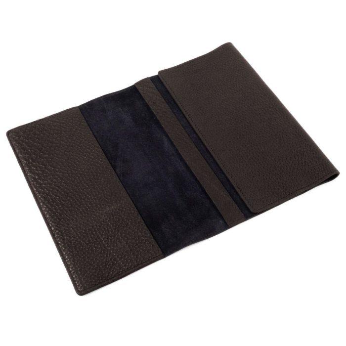Genuine leather book cover, brown