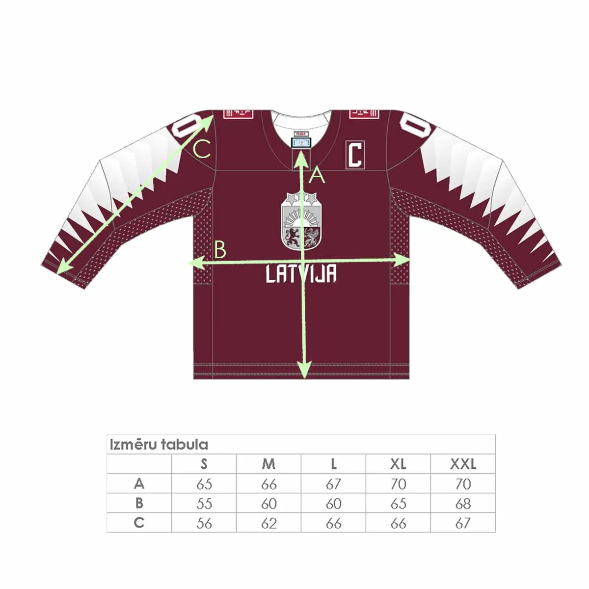 Hockey jersey latvija with coat of arms