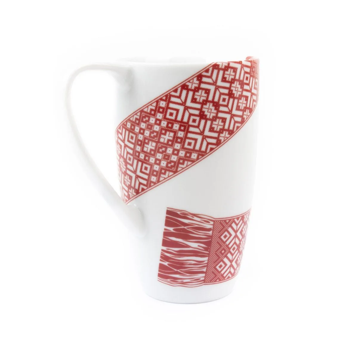 Mug with lielvardes belt pattern, "latvija", 400 ml