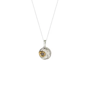 Porcelain necklace with gold and platinum luster