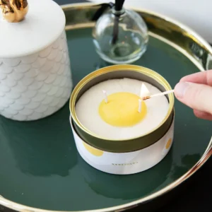 Can Candle, Vanilla Egg Can candle, vanilla egg