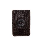Small Leather Wallet-Insert for E-ticket, Riga Black Cat, Dark Brown, 7 x 10 cm