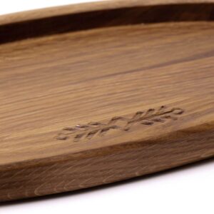 Wooden Snack Dish with Ethnographic Signs, Oval, 19 x 37 cm Wooden snack dish with ethnographic signs, oval, 19 x 37 cm