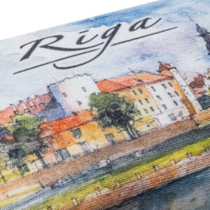 Glasses case and cleaning cloth with city view of riga, rĪga