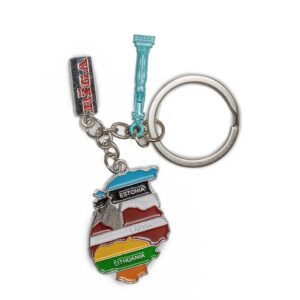 Keychain baltic states, milda, riga