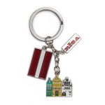Keychain Three Brothers, Latvian Flag, RIGA