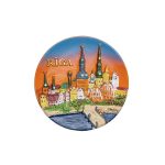 Magnet Riga with Riga Old Town View, Round, 7cm