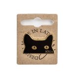 Pin with Black Cat, RIGA, 2 x 3 cm