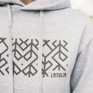 Unisex Hoodie “The Heart of Life”, LATVIJA, Grey Unisex hoodie "the heart of life", latvija, grey