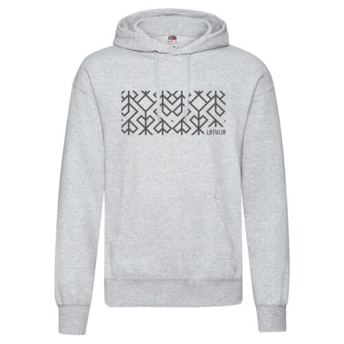 Unisex hoodie "the heart of life", latvija, grey
