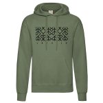 Unisex Hoodie "The Heart of Life", LATVIJA, Olive Green