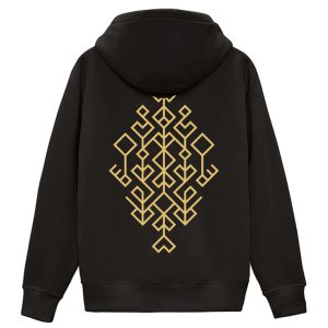 Unisex hoodie "the tree of life", latvija, black Unisex hoodie "the tree of life", latvija, black